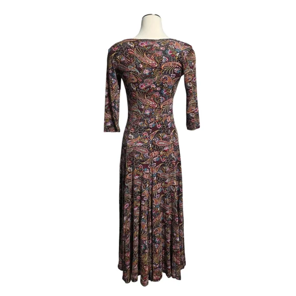 EARTHBOUND TRADING CO PAISLEY MAXI DRESS SZ M - Picture 4 of 8